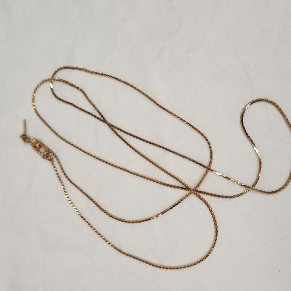 MONET Long Gold Chain Necklace - Picture 3 of 9